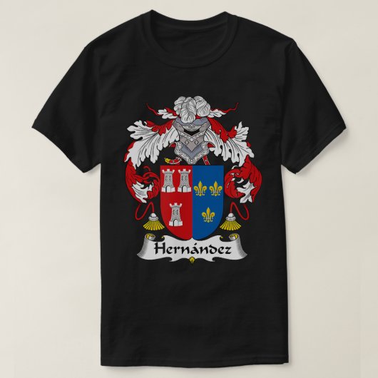 Hernandez Coat of Arms Family Crest T-shirt (Design voorkant)