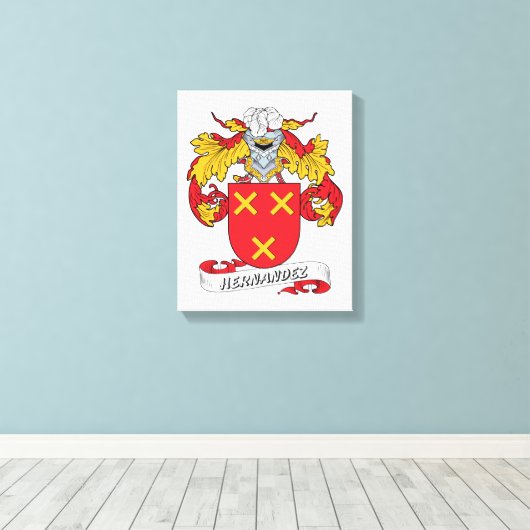 Hernandez Family Crest Canvas Afdruk (Insitu (Houten vloer))
