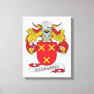 Hernandez Family Crest Canvas Afdruk