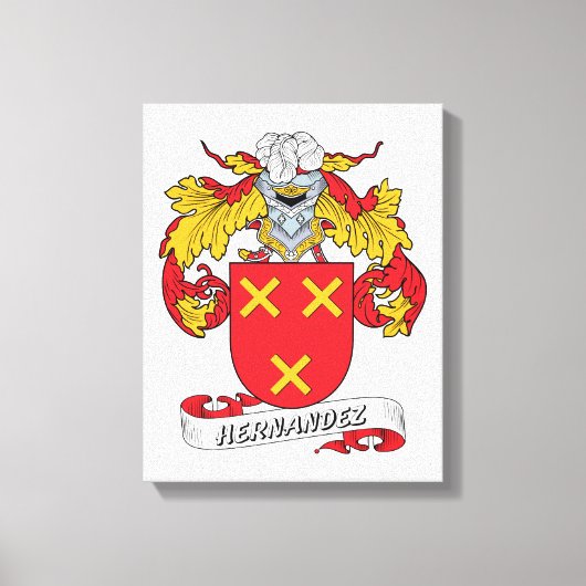 Hernandez Family Crest Canvas Afdruk (Voorkant)