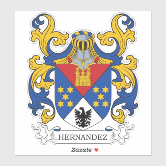 Hernandez Family Crest Sticker (Vel)