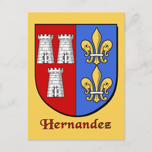 Hernandez Family Shield Briefkaart (Voorkant)