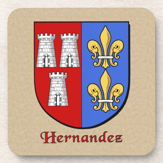 Hernandez Family Shield Onderzetter (Voorkant)