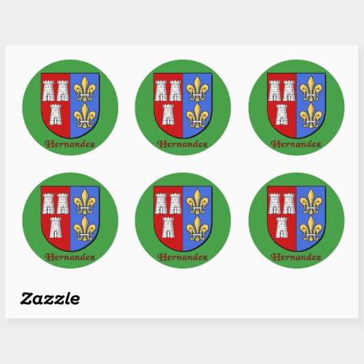 Hernandez Family Shield Stickers (Vel)
