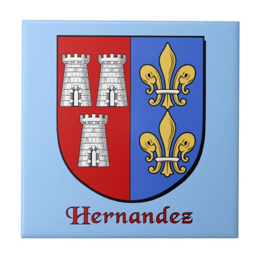Hernandez Family Shield Tegeltje (Voorkant)