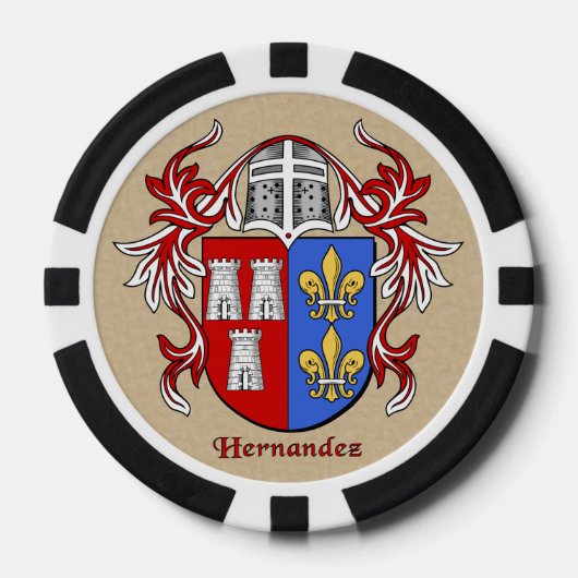 Hernandez Heraldic Arms Poker Chips (Voorkant)