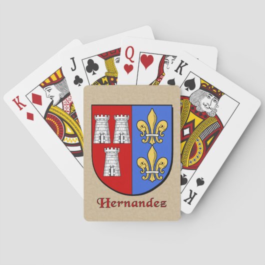 Hernandez Heraldisch Schild Pokerkaarten (Achterkant)