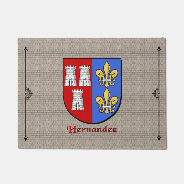 Hernandez Historisch Schild op Cobblestone Deurmat (Voorkant)