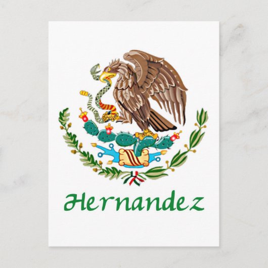 Hernandez Mexican National Seal Briefkaart (Voorkant)