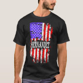 Hernandez USA Vlag Achternaam Achternaam Proud Gif T-shirt (Voorkant)