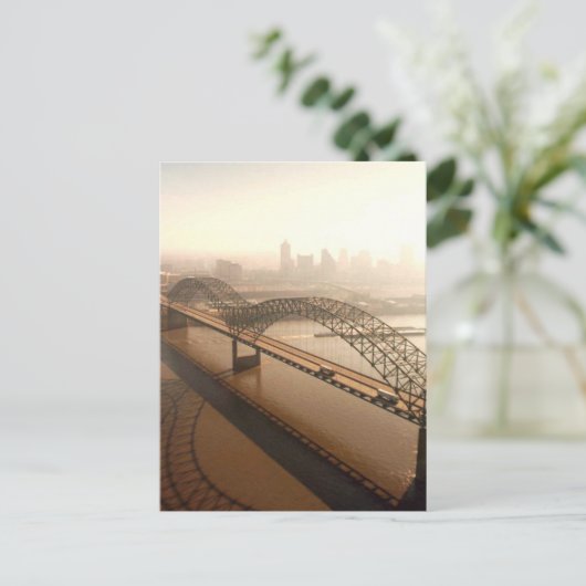 Hernando de Soto Bridge in Memphis Briefkaart (Staand voorkant)