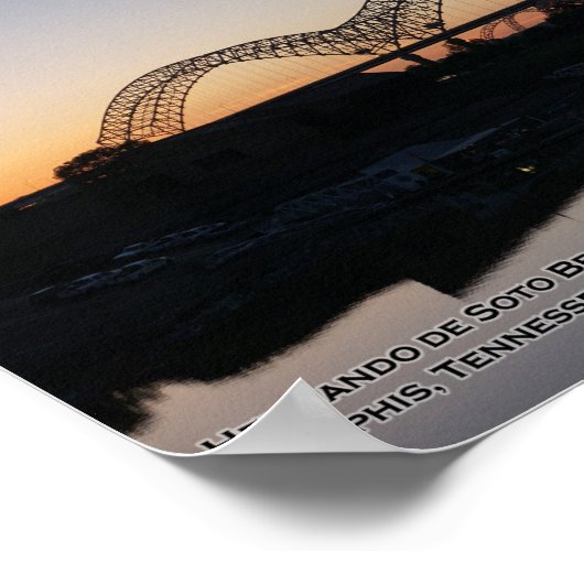 Hernando De soto Bridge, Memphis Poster (Hoek)