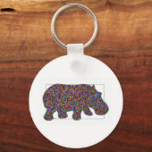 Hernando Glas in lood Hippo Sleutelhanger (Voorkant)