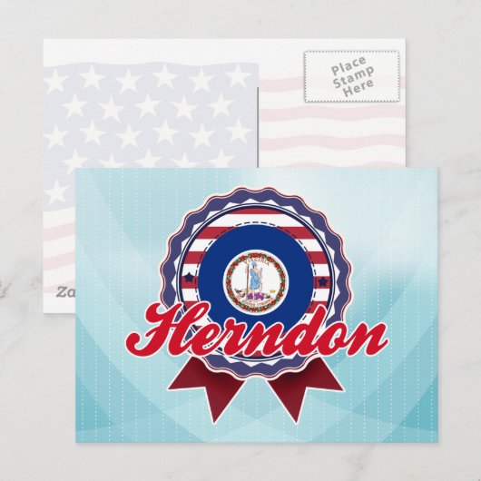 Herndon, VA Briefkaart (Voorkant / Achterkant)