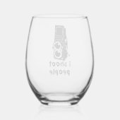 herneraxton wijnglas zonder voet (Achterkant)