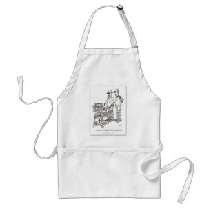 Hernia Cartoon Apron Standaard Schort