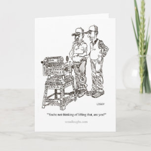 Hernia Cartoon Card Kaart