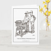 Hernia Cartoon Card Kaart (Gele Bloem)