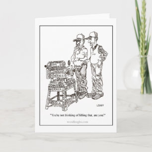 Hernia Cartoon Card Kaart