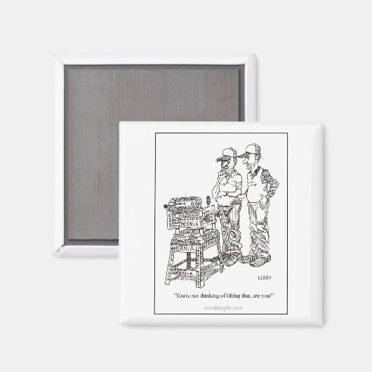 Hernia Cartoon magneet (Voorkant / Achterkant)