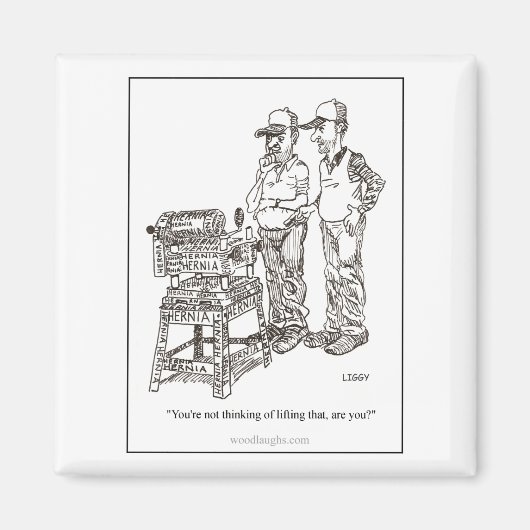 Hernia Cartoon magneet (Voorkant)