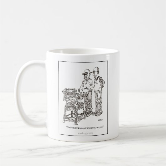 Hernia Cartoon Mok (Links)