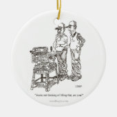 Hernia Cartoon Ornament (rond, ovaal, vierkant) (Voorkant)