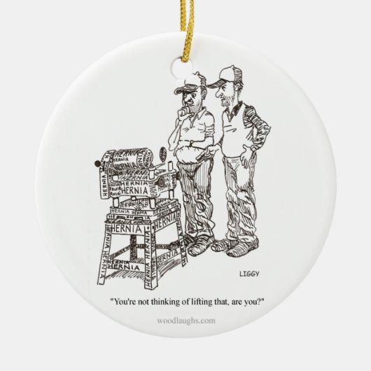 Hernia Cartoon Ornament (rond, ovaal, vierkant) (Voorkant)