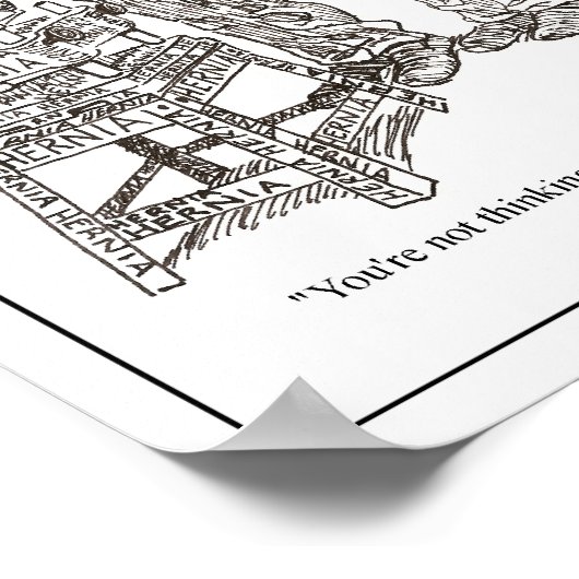 Hernia Cartoon Poster (Hoek)