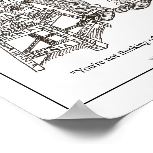 Hernia Cartoon Poster (Hoek)