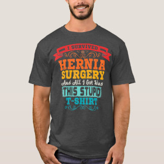 Hernia chirurgische ingreep Retro Survivor Post Re T-shirt