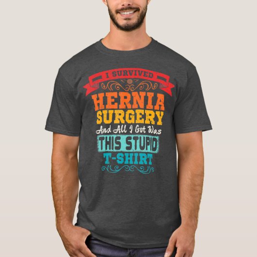 Hernia chirurgische ingreep Retro Survivor Post Re T-shirt (Voorkant)