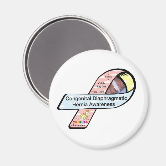 Hernia diaphragmatica-bewustzijnsmagneet, congenit magneet (Voorkant / Achterkant)