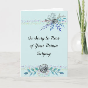 Hernia Surgery krijgt goed Kaart groen met bloemen