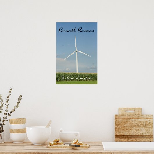 Hernieuwbare bronnen poster (Keuken)