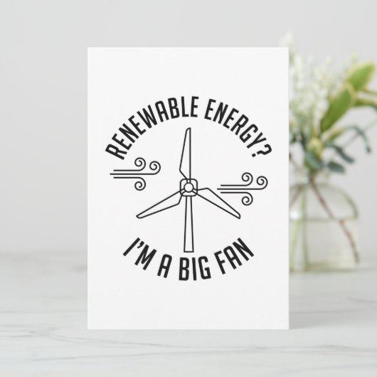 hernieuwbare energie bedankkaart (Staand voorkant)