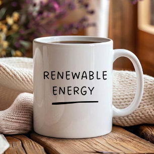 Hernieuwbare Energie – Grappige Mooie Milieuvriend Grote Koffiekop
