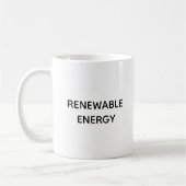 Hernieuwbare energie Grappige typografie Koffie Mo Koffiemok (Links)