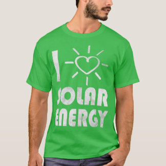 hernieuwbare energie groene energie Ik hou van zon T-shirt