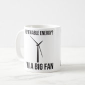 hernieuwbare energie? Ik ben een Big Fan Koffiemok (Voorkant links)