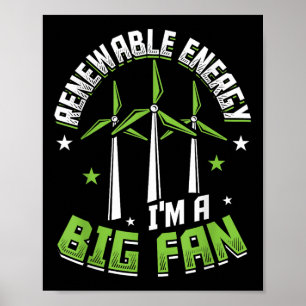 Hernieuwbare energie is een grote fan van milieube poster