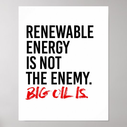 HERNIEUWBARE ENERGIE IS NIET HET ENEMIE - - Pro-Sc Poster (Voorkant)