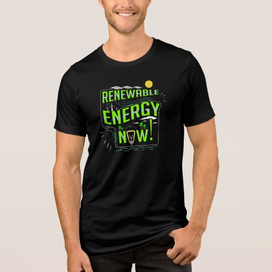 Hernieuwbare energie nu bewustzijn van klimaatvera Tri-Blend shirt (Voorkant)