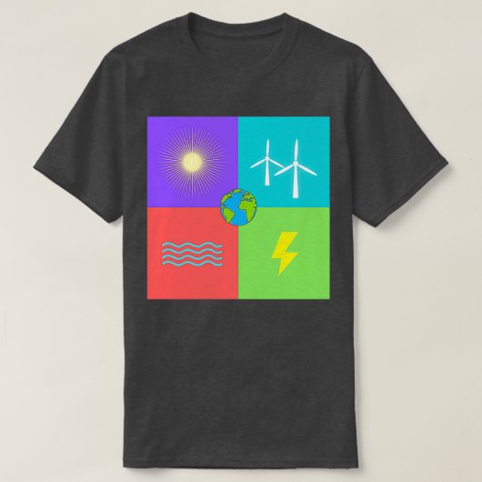 Hernieuwbare energie onze aarde t-shirt (Design voorkant)