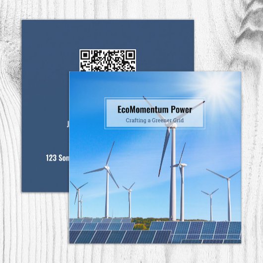 Hernieuwbare energie QR Vierkante Visitekaartje