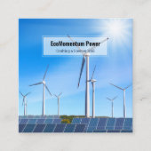 Hernieuwbare energie QR Vierkante Visitekaartje (Voorkant)