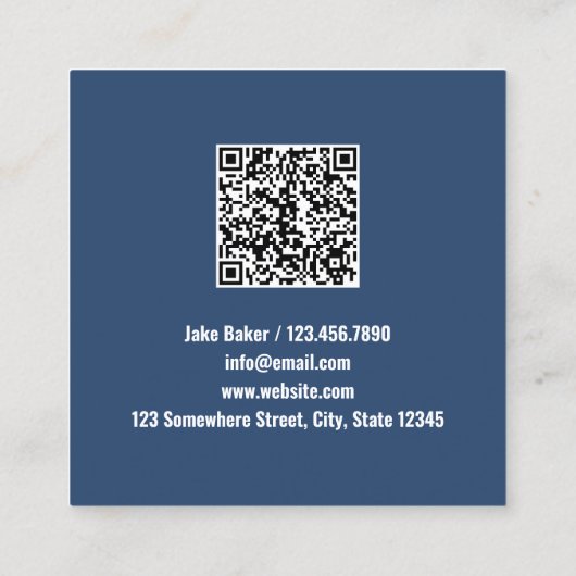 Hernieuwbare energie QR Vierkante Visitekaartje (Achterkant)