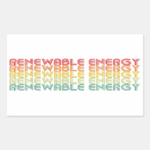 hernieuwbare energie rechthoekige sticker