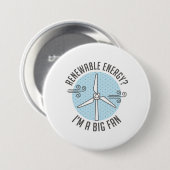 hernieuwbare energie ronde button 7,6 cm (Voorkant /achterkant)