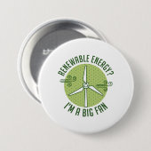 hernieuwbare energie ronde button 7,6 cm (Voorkant /achterkant)